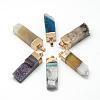 Natural Druzy Agate Pendants G-Q494-18-1