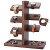 Wood Watch Organizer Display Tower Stands with Tray ODIS-WH0078-60-1