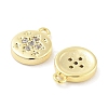 Brass Micro Pave Cubic Zirconia Pendants ZIRC-P120-01G-2