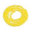Electroplate Opaque Solid Color Glass Beads Strands EGLA-A044-P1mm-L04-3