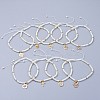 Electroplate Glass Braided Beads Bracelets BJEW-JB04311-1