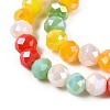 Electroplate Glass Beads Strands GLAA-T023-B16-08-3