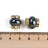 Resin Beads with Brass Rhinestone Rondelle KK-H490-05G-09-3