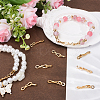 10Pcs Brass Fold Over Clasps KK-BBC0023-85-4