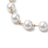 5Pcs Shell Pearl Round Beads Charm Bracelets BJEW-JB11228-4