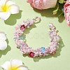 Flower Glass Seed Braided Beaded Bracelets BJEW-MZ00059-2