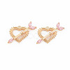 Brass Micro Pave Cubic Zirconia Pendants KK-S364-274D-1