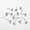 Brass Stud Earring Findings KK-F371-34P-A-2