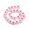Valentine's Day Handmade Lampwork Enamel Beads Strands LAMP-A001-D-2