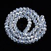 Electroplate Glass Beads Strands X-EGLA-A044-J6mm-B06-3