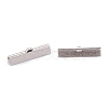 Tarnish Resistant 304 Stainless Steel Ribbon Crimp Ends STAS-P249-29A-P-2