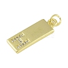 Brass Micro Pave Clear Cubic Zirconia Pendants KK-P266-06G-H-2
