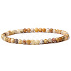 4mm Round Natural Crazy Agate Beads Bracelet for Men LS-KG3069-14-1