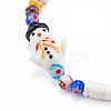Handmade Lampwork Beaded Mobile Straps for Christmas HJEW-JM00446-05-4