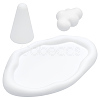 3Pcs 3 Style Gesso Jewelry Plate DJEW-WR0001-02-3