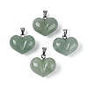 Natural Green Aventurine Chunky Pendants G-T143-19F-1