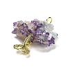 Natural Mixed Gemstone Chip Big Pendants G-F763-06G-3