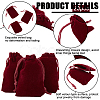 25Pcs Rectangle Velvet Drawstring Pouches TP-BBC0001-04B-02-6