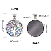 Resin Imitation Paua Shell/Abalone Shell Pendants RESI-S376-24-3