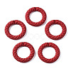 Spray Painted CCB Plastic Linking Rings CCB-Q091-010E-1