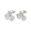 Brass Enamel Stud Earring Findings KK-CBA58F9-01P-02-1