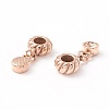 304 Stainless Steel European Dangle Charms STAS-M298-16RG-2