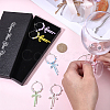 6Pcs 6 Colors Alloy Enamel Bowknot Glass Seed Beaded Wine Glass Charms AJEW-SC00076-3