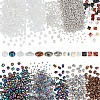 137G 9 Styles Colours Luster Czech Glass Seed Beads SEED-WR0001-04-1