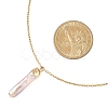 Electroplated Natural Keshi Pearl Pendant Necklaces NJEW-JN05604-01-2