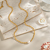 French Natural Freshwater Pearl Potato Stainless Steel Rice Beaded Necklaces for Women LS-KT1786-2