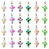 60Pcs 6 Colors Synthetic Turquoise Pendants PALLOY-TAC0289-3