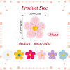 36Pcs 6 Colors Towel Embroidery Style Cotton Iron on/Sew on Patches DIY-GO0002-60-2