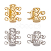 8 Sets 4 Styles Brass Box Clasps KK-AR0002-89-1