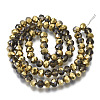 Electroplate Transparent Glass Beads Strands EGLA-A034-T8mm-O19-2