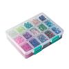 Spray Painted Crackle Glass Beads Strands CCG-JP0001-03B-3
