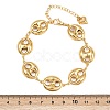 304 Stainless Steel Coffee Bean Link Chain Bracelets BJEW-D359-14B-G-4