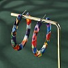 Cellulose Acetate(Resin) Half Hoop Earrings KY-S163-374-1