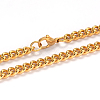 201 Stainless Steel Twisted Chain Curb Chain Necklaces NJEW-L416-06-2