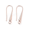Eco-Friendly Brass Earring Hooks Findings KK-M157-03RG-NR-2