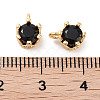 Brass Micro Pave Cubic Zirconia Charms KK-C051-39G-05-3