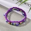 Glass Seed Beads Stretch Bracelets BJEW-JB06291-05-7