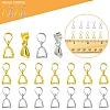100Pcs 2 Colors Brass Ice Pick Pinch Bails IFIN-FS0001-48-5