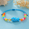 Ocean Style Fish Porcelain Bead Braided Bracelets LS-YA5775-1