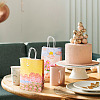 10Pcs 2 Colors Paper Flower Pattern Printed Carry Storage Tote Bags ABAG-TA0001-49A-9