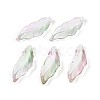 Baking Paint Transparent Glass Pendants DGLA-N014-02D-1