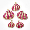 Spray Paint & Electroplate Sea Shell Pendants X-SSHEL-S262-09-3