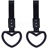 2Pcs ABS Plastic Heart Rear Bumper Warning Handle Ring HJEW-SP0001-49B-1