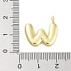 Rack Plating Brass Balloon Letter Pendants KK-C050-01G-W-3
