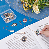 8Pcs 8 Style Alloy Enamel Astronaut Bookmark AJEW-PH0004-34-3