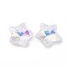 AB Color Plated Transparent Electroplate Glass Charms X-GLAA-H104-A04-1